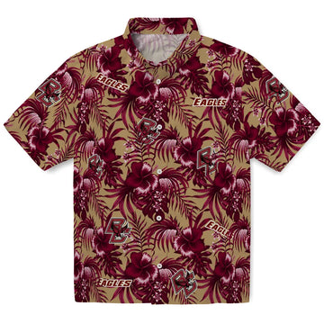 Boston College Eagles Hawaiian Shirt - Hibiscus Exotic | Moonbestprint