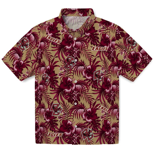 Boston College Eagles Hawaiian Shirt - Hibiscus Exotic | Moonbestprint