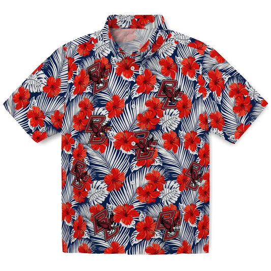 Boston College Eagles Hawaiian Shirt - Hibiscus Fiesta | Moonbestprint