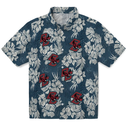Boston College Eagles Hawaiian Shirt - Hibiscus Flowers | Moonbestprint