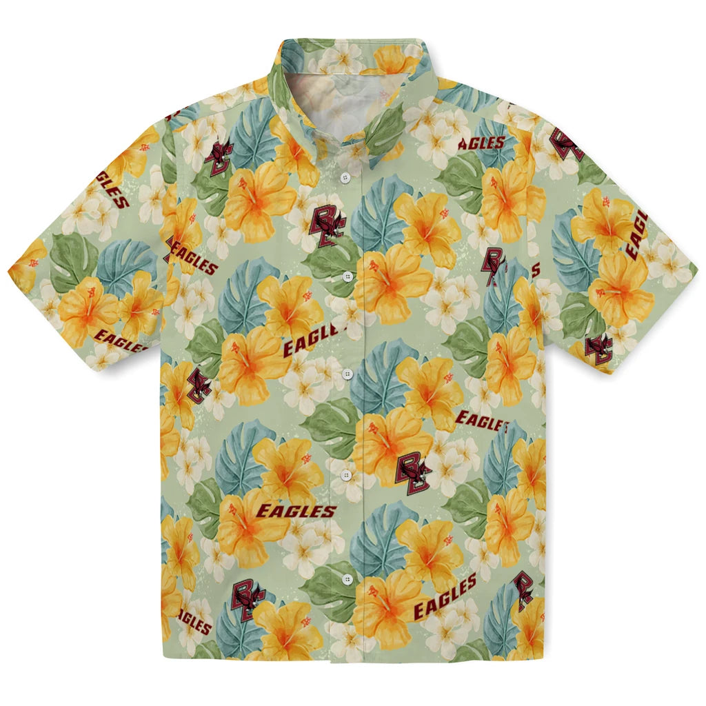 Boston College Eagles Hawaiian Shirt - Hibiscus Mood | Moonbestprint