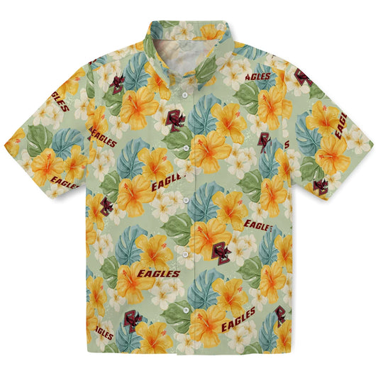 Boston College Eagles Hawaiian Shirt - Hibiscus Mood | Moonbestprint