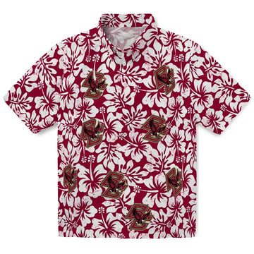 Boston College Eagles Hawaiian Shirt - Hibiscus Motif | Moonbestprint