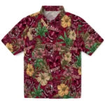 Boston College Eagles Hawaiian Shirt - Hibiscus Tiki Jungle | Moonbestprint