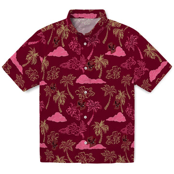 Boston College Eagles Hawaiian Shirt - Palm And Clouds | Moonbestprint