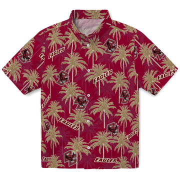 Boston College Eagles Hawaiian Shirt - Palm Tree Motif | Moonbestprint