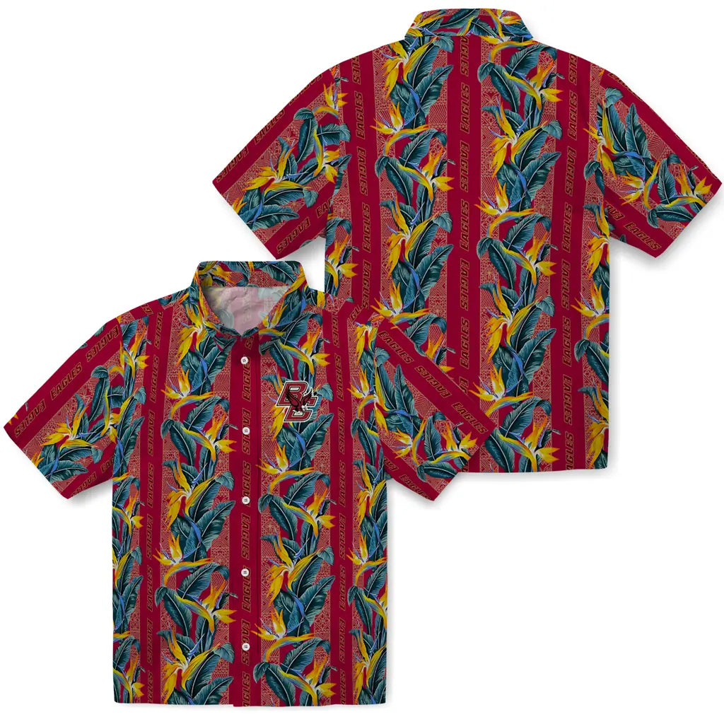 Boston College Eagles Hawaiian Shirt - Paradise Vines | Moonbestprint