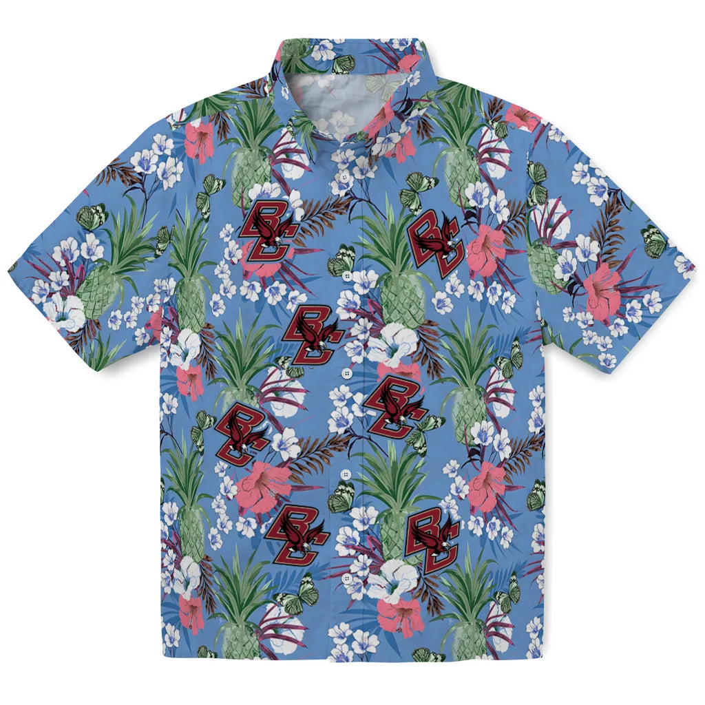 Boston College Eagles Hawaiian Shirt - Pineapple Bouquet | Moonbestprint