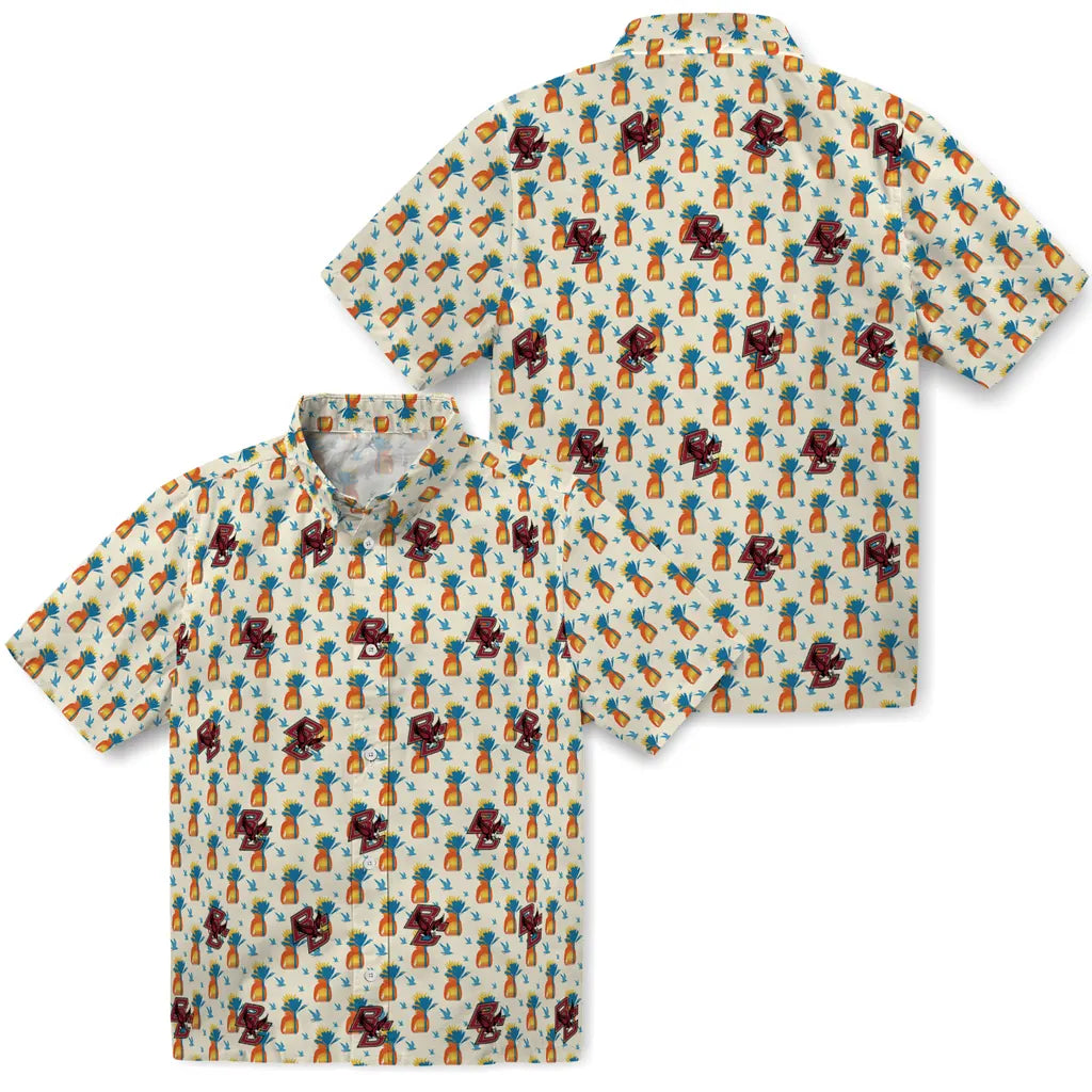 Boston College Eagles Hawaiian Shirt - Pineapple Delight | Moonbestprint