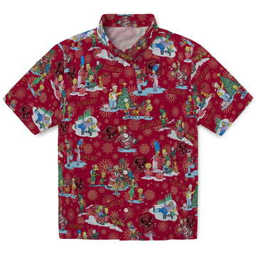 Boston College Eagles Hawaiian Shirt - Simpsons Christmas | Moonbestprint