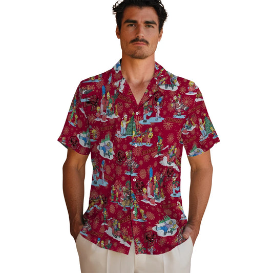 Boston College Eagles Hawaiian Shirt - Simpsons Christmas | Moonbestprint