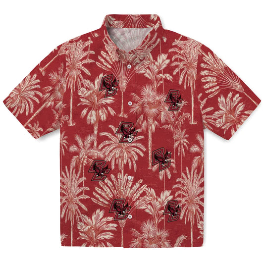 Boston College Eagles Hawaiian Shirt - Vintage Palm Tree | Moonbestprint