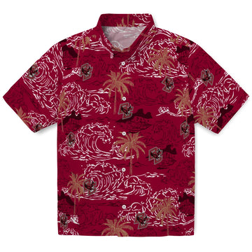 Boston College Eagles Hawaiian Shirt - Wave Palm | Moonbestprint