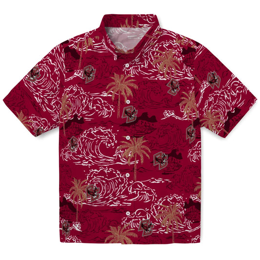 Boston College Eagles Hawaiian Shirt - Wave Palm | Moonbestprint
