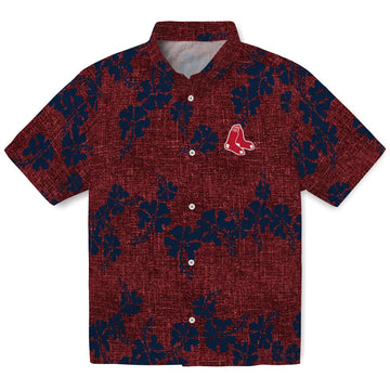 Boston Red Sox Hawaiian Shirt - 50th State Flower | Moonbestprint