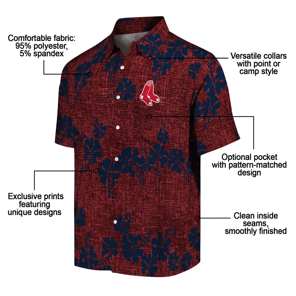Boston Red Sox Hawaiian Shirt - 50th State Flower | Moonbestprint
