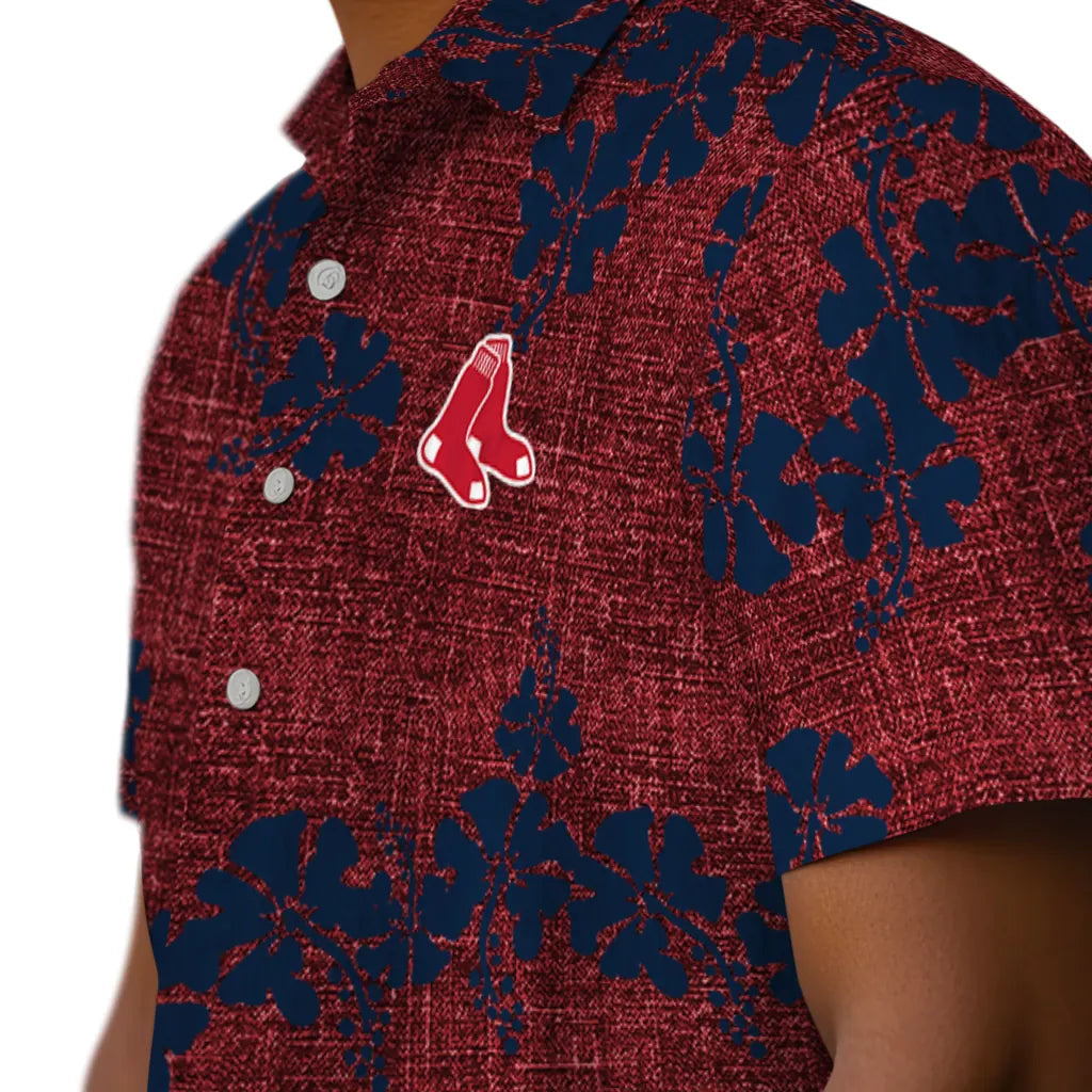 Boston Red Sox Hawaiian Shirt - 50th State Flower | Moonbestprint