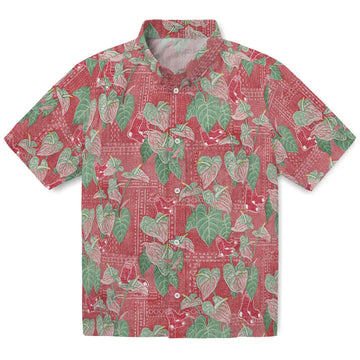 Boston Red Sox Hawaiian Shirt - Anthurium Overlay | Moonbestprint