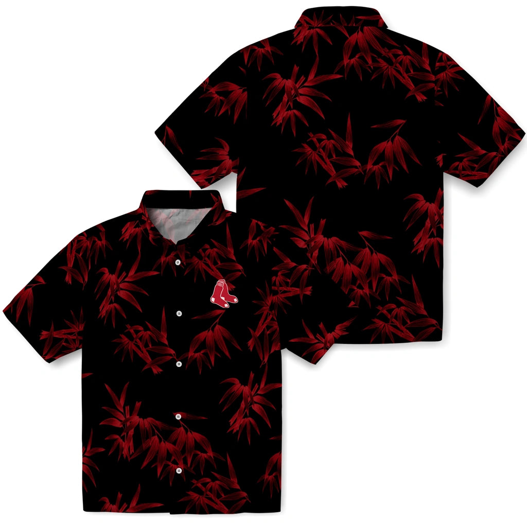 Boston Red Sox Hawaiian Shirt - Bamboo Branches | Moonbestprint
