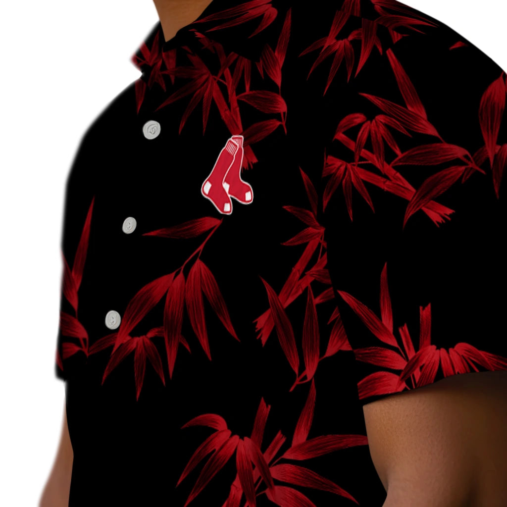 Boston Red Sox Hawaiian Shirt - Bamboo Branches | Moonbestprint
