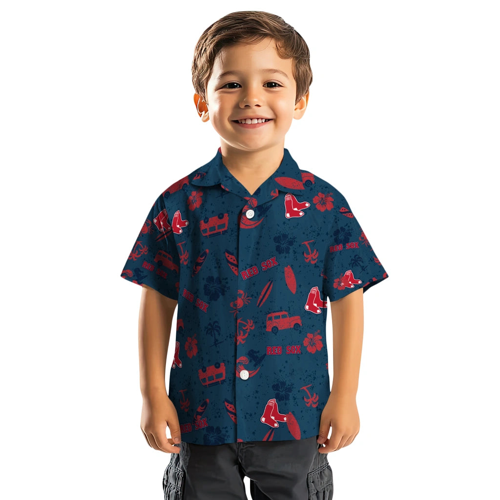 Boston Red Sox Hawaiian Shirt - Beach Vibe | Moonbestprint