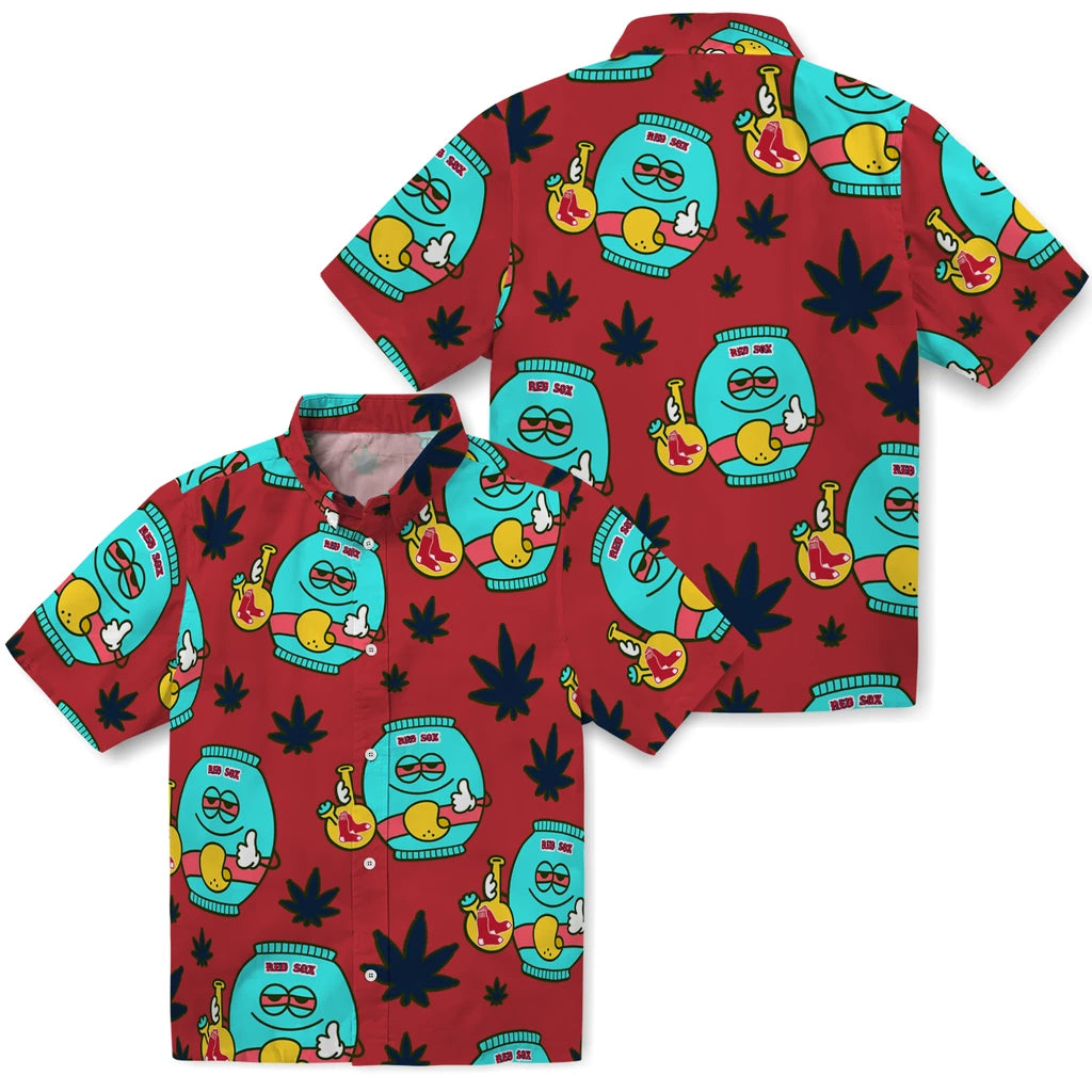 Boston Red Sox Hawaiian Shirt - Chill Vibe | Moonbestprint