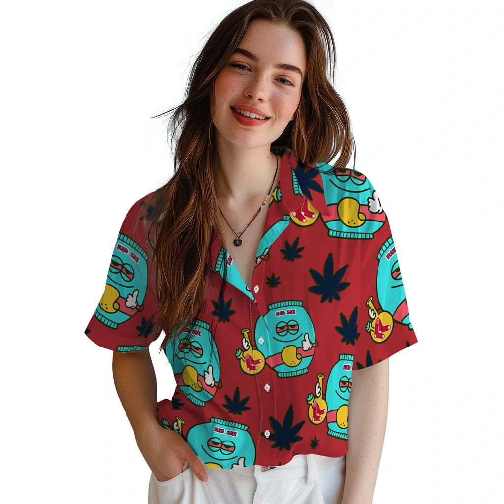 Boston Red Sox Hawaiian Shirt - Chill Vibe | Moonbestprint