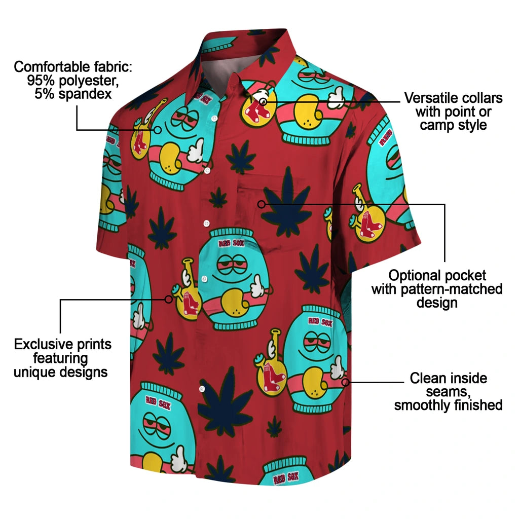 Boston Red Sox Hawaiian Shirt - Chill Vibe | Moonbestprint