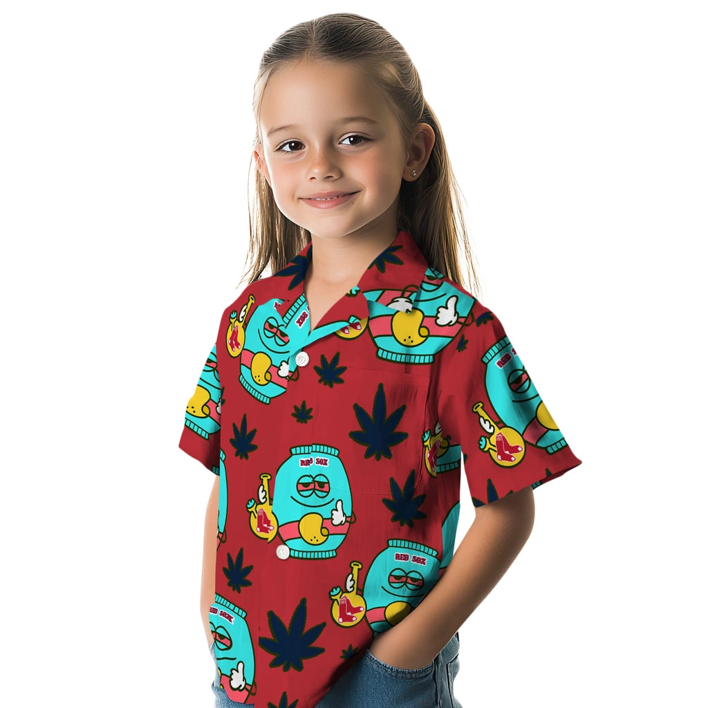 Boston Red Sox Hawaiian Shirt - Chill Vibe | Moonbestprint