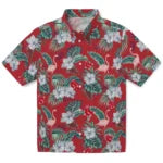 Boston Red Sox Hawaiian Shirt - Flamingo and Hibiscus | Moonbestprint