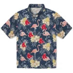 Boston Red Sox Hawaiian Shirt - Flamingo Hibiscus | Moonbestprint