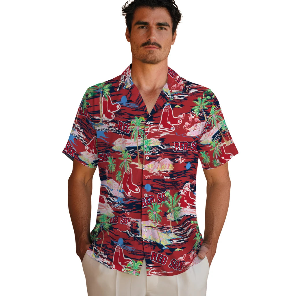 Boston Sox Flamingo Retreat 2026 Hawaiian Shirt – Moonbestprint
