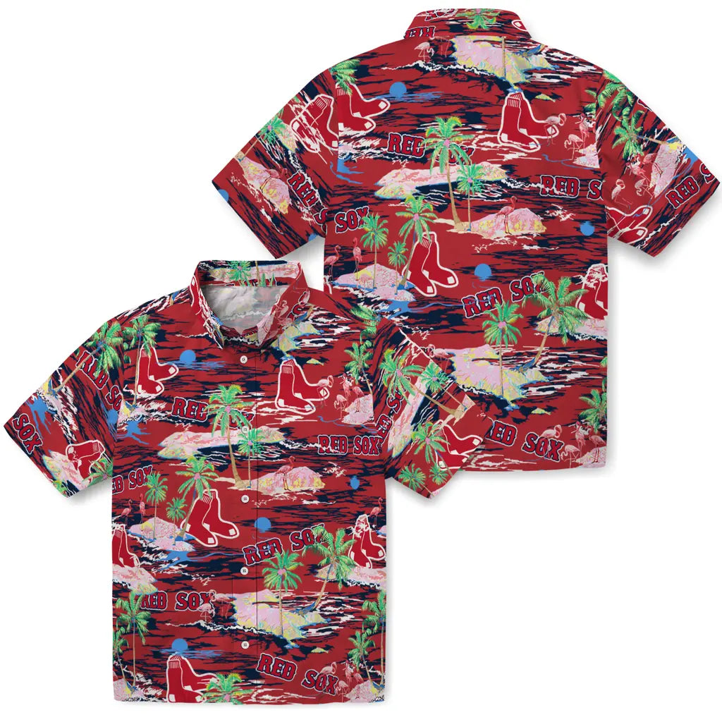 Boston Sox Flamingo Retreat 2026 Hawaiian Shirt – Moonbestprint