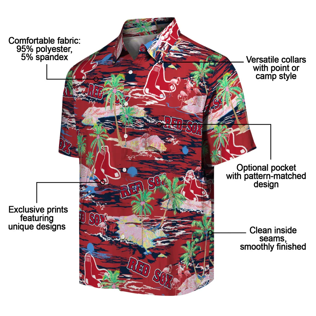 Boston Sox Flamingo Retreat 2026 Hawaiian Shirt – Moonbestprint