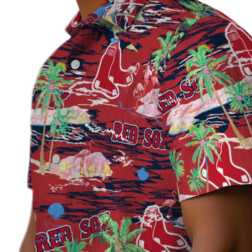 Boston Sox Flamingo Retreat 2026 Hawaiian Shirt – Moonbestprint