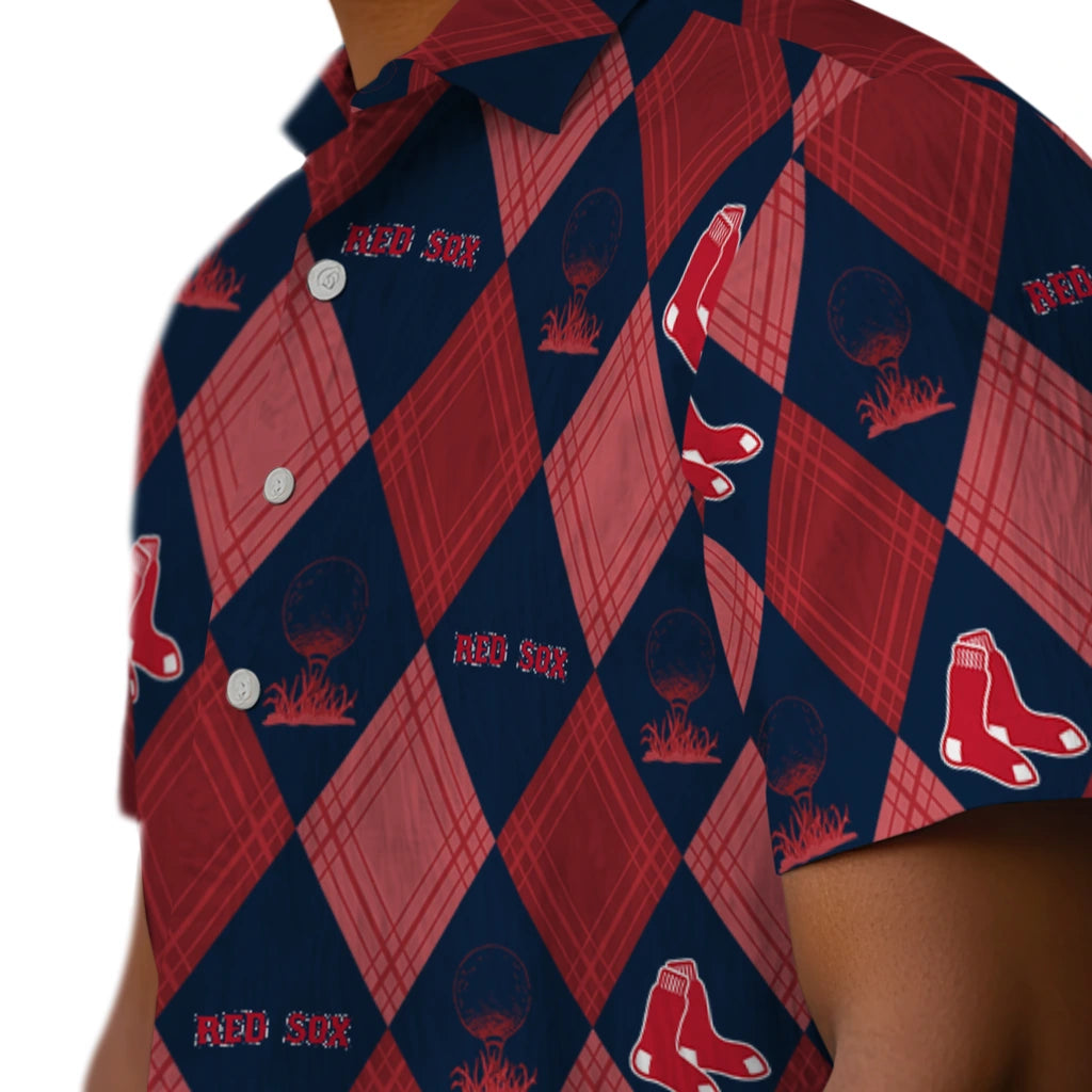 Boston Red Sox Hawaiian Shirt - Golfing Plaid | Moonbestprint