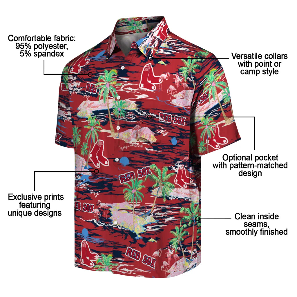 Boston Red Sox Hawaiian Shirt - Hawaii Island | Moonbestprint