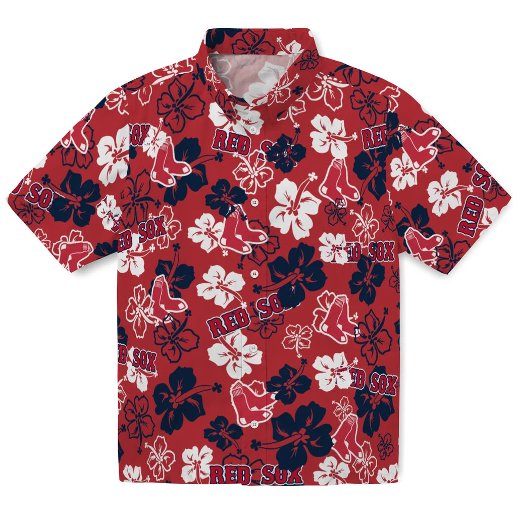 Boston Sox Hibiscus Bloom Hawaiian Shirt – Moonbestprint