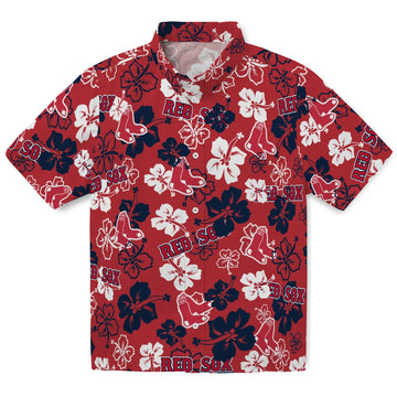 Boston Sox Hibiscus Bloom Hawaiian Shirt – Moonbestprint