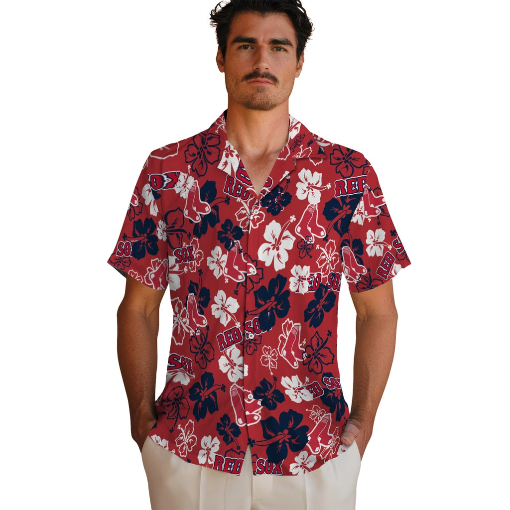 Boston Sox Hibiscus Bloom Hawaiian Shirt – Moonbestprint