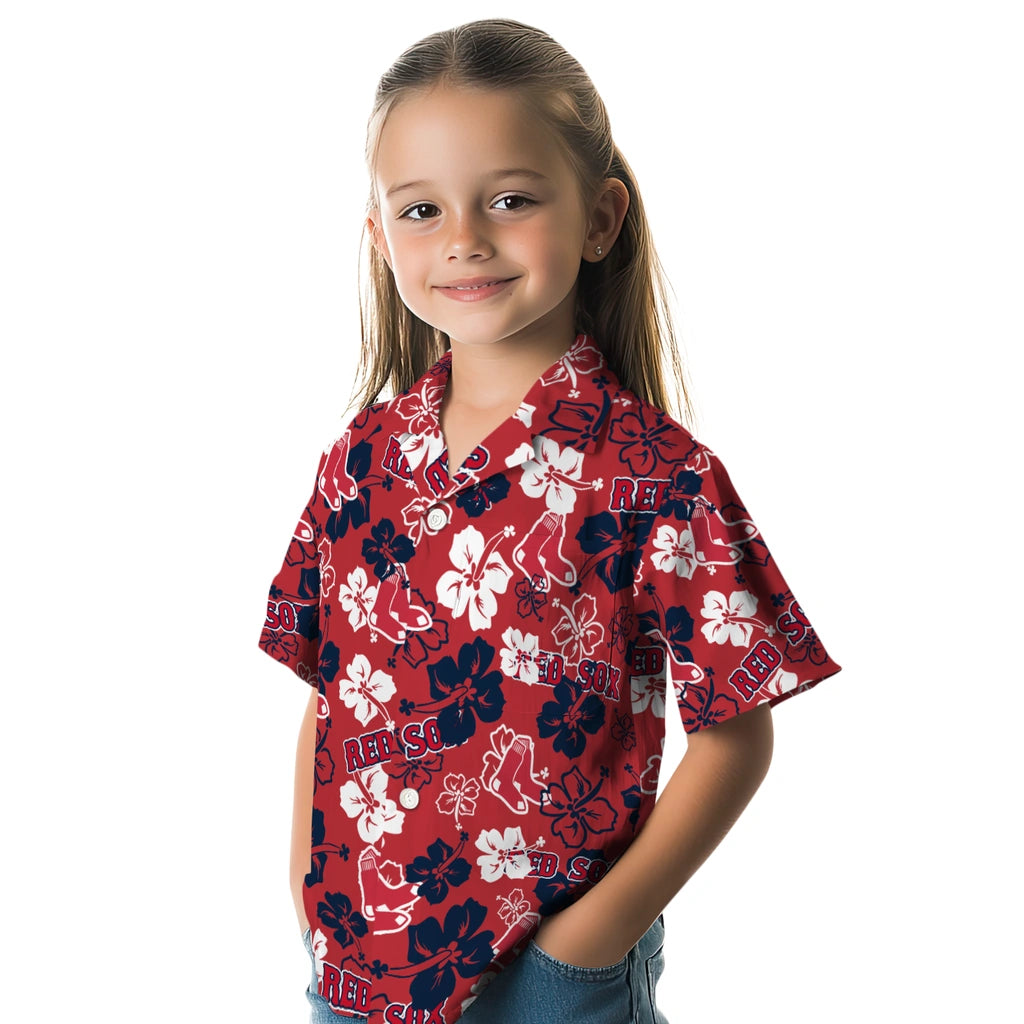 Boston Sox Hibiscus Bloom Hawaiian Shirt – Moonbestprint
