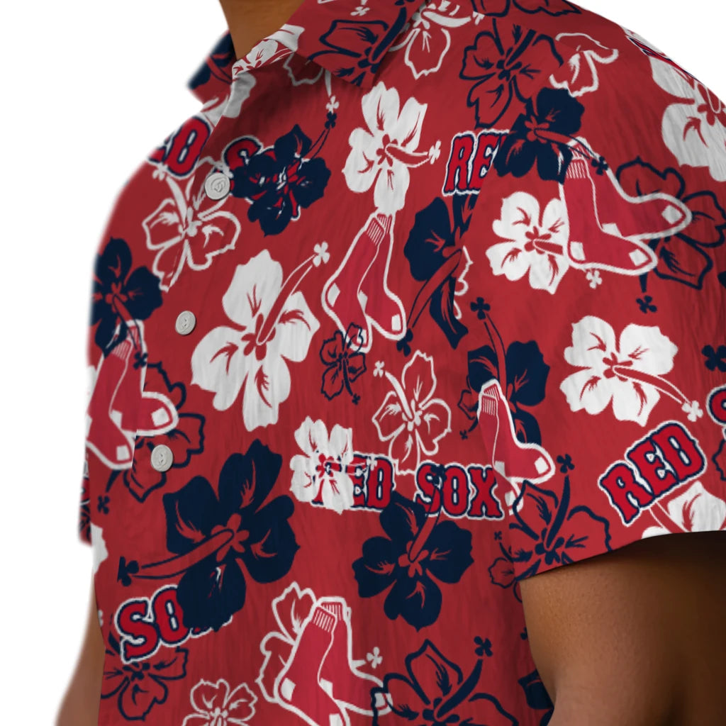 Boston Sox Hibiscus Bloom Hawaiian Shirt – Moonbestprint