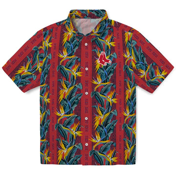 Boston Red Sox Hawaiian Shirt - Paradise Vines | Moonbestprint