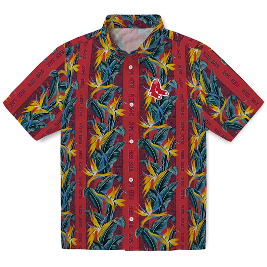 Boston Red Sox Hawaiian Shirt - Paradise Vines | Moonbestprint