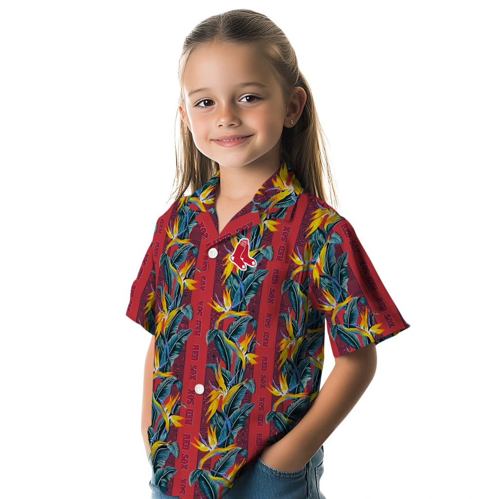 Boston Red Sox Hawaiian Shirt - Paradise Vines | Moonbestprint
