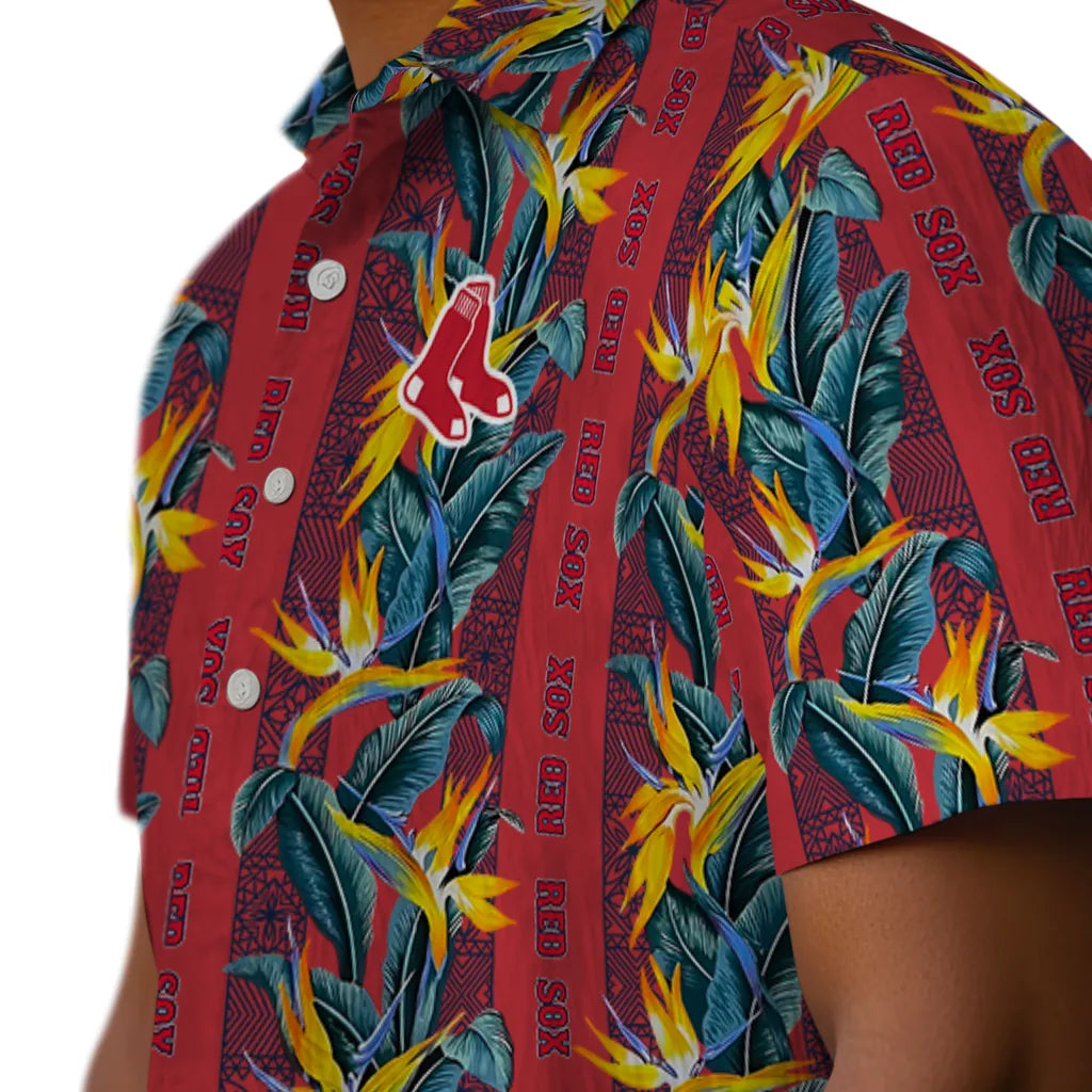 Boston Red Sox Hawaiian Shirt - Paradise Vines | Moonbestprint