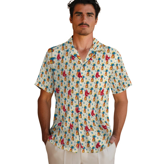 Boston Red Sox Hawaiian Shirt - Pineapple Delight | Moonbestprint