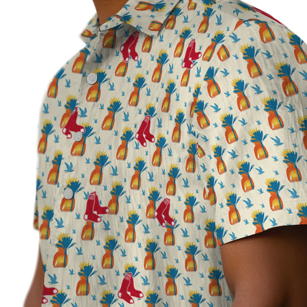 Boston Red Sox Hawaiian Shirt - Pineapple Delight | Moonbestprint