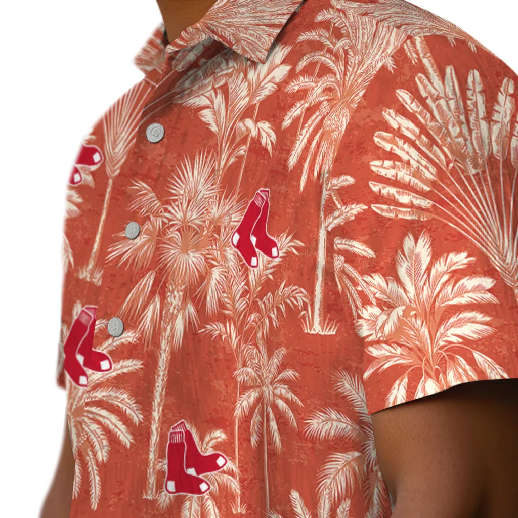 Boston Red Sox Hawaiian Shirt - Vintage Palm Tree | Moonbestprint