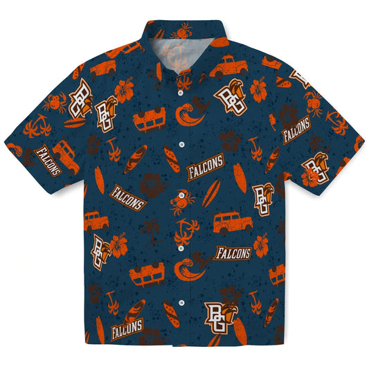 Bowling Green Falcons Hawaiian Shirt - Beach Vibe | Moonbestprint
